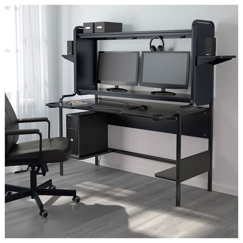 computer desk black ikea